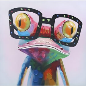 Colorful Frog With Big Glasses